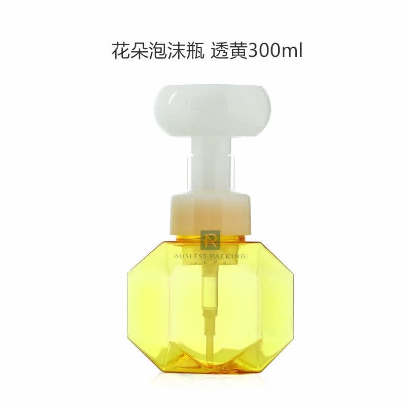 image-Flower Foam Bottle 300ml - PETG Pump Dispenser