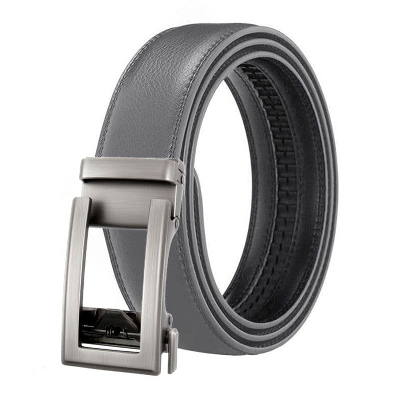 image-LannyQveen Men's Leather Belt - Red Automatic Buckle