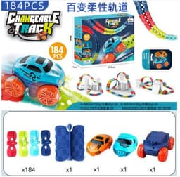 image-Kids Electric Track Car Set - DIY Climbing Coaster