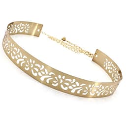 image-Women's Metal Waist Chain Belt - Silver Hollow 3.5cm