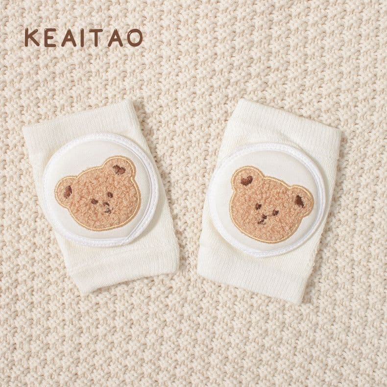 image-Cute baby knee pads for boys and girls crawling protective gear baby toddler anti-fall pure white sponge elbow pads summer thin