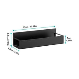 image-Magnetic Refrigerator Storage Rack - Black 4-Tier
