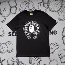 image-Men's Cotton T-Shirt - White Monkey Print Short Sleeve