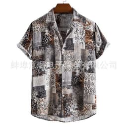 image-Hawaiian Floral Short-Sleeved Shirt, XXL, Machine Washable