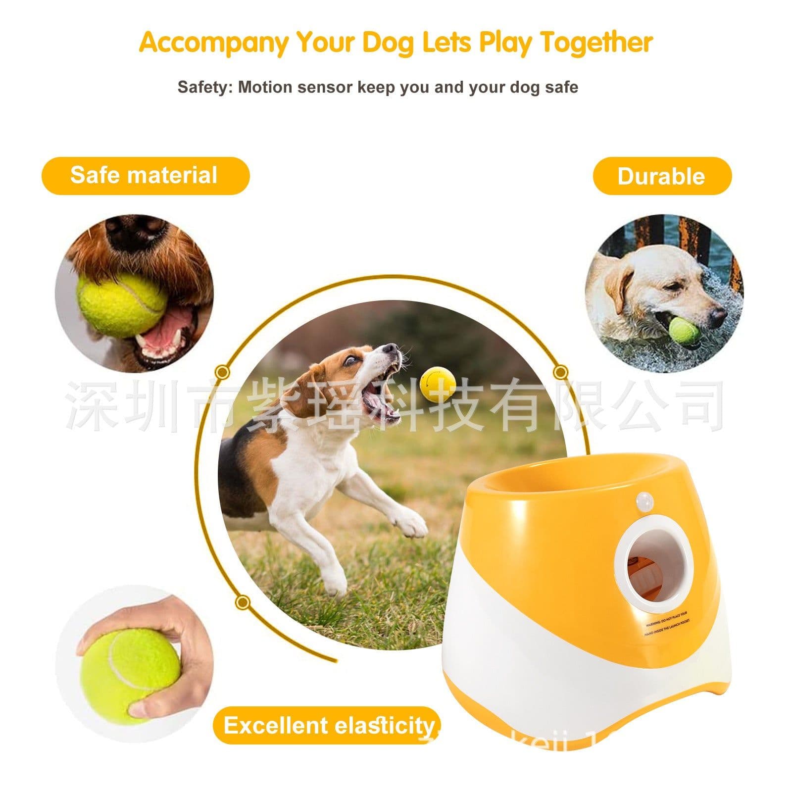 image-Ball Launcher Dog Toy - Automatic Tennis Ball Thrower