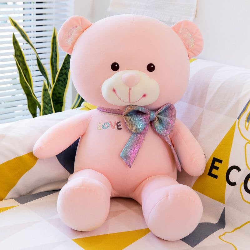 image-Creative Pink Big Bear Plush Toy Doll - Valentine's Gift