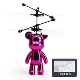 image-Cross-border new violent bear electroplating induction aircraft gesture suspension luminous flying bear anti-fall and smash-resistant helicopter
