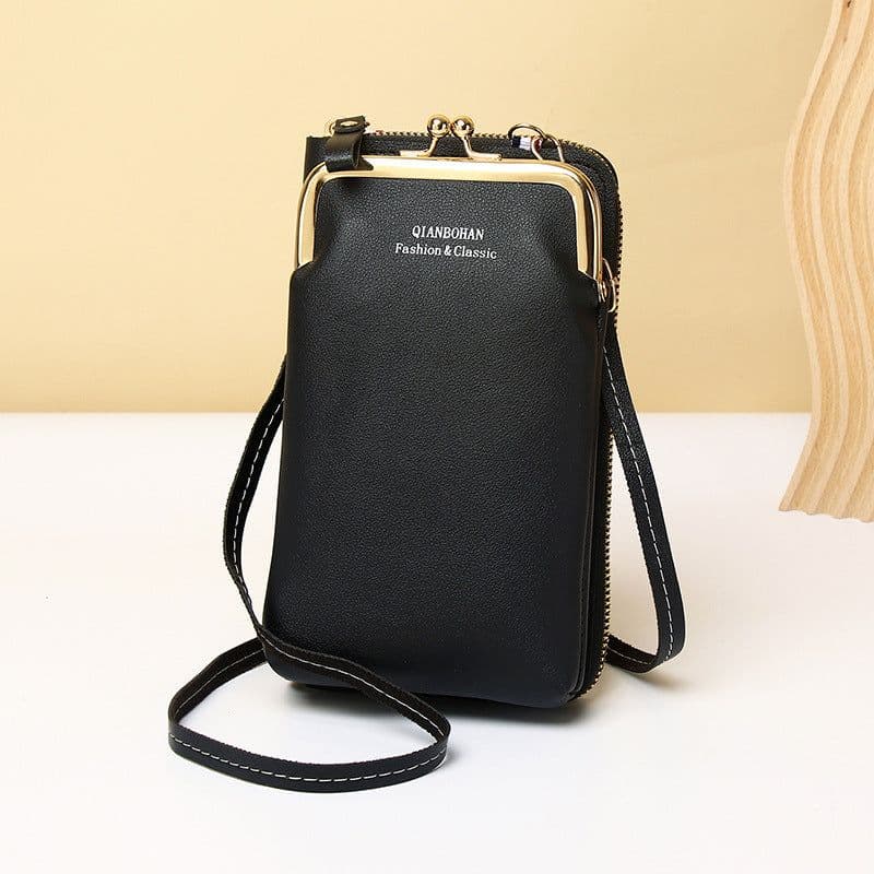 image-Messenger Bag Mobile Phone Bag Ladies Shoulder Bag Candy Color Mini Small Bag Vertical Ladies Clutch Bag Ladies Long Wallet