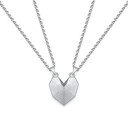 image-Longrui Love Magnet Couple Necklace - Black Heart