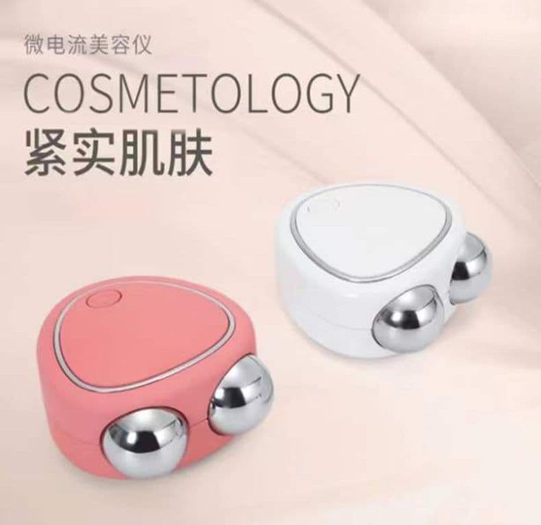 image-Micro-current Beauty Massager - Pink Face Lift Tool