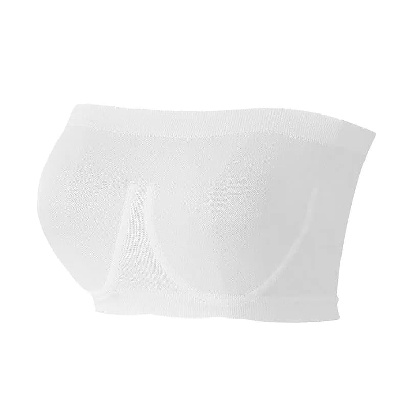 image-Seamless Strapless Bandeau Bra - Mocha XXXL Plus Size
