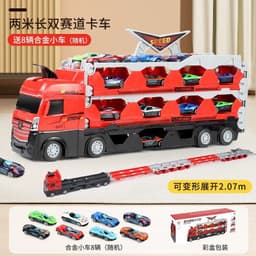image-Educational Alloy Deformation Catapult Truck with Track Storage