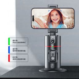image-PTZ Stabilizer 360° AI Tracking Gimbal - Douyin Live Black
