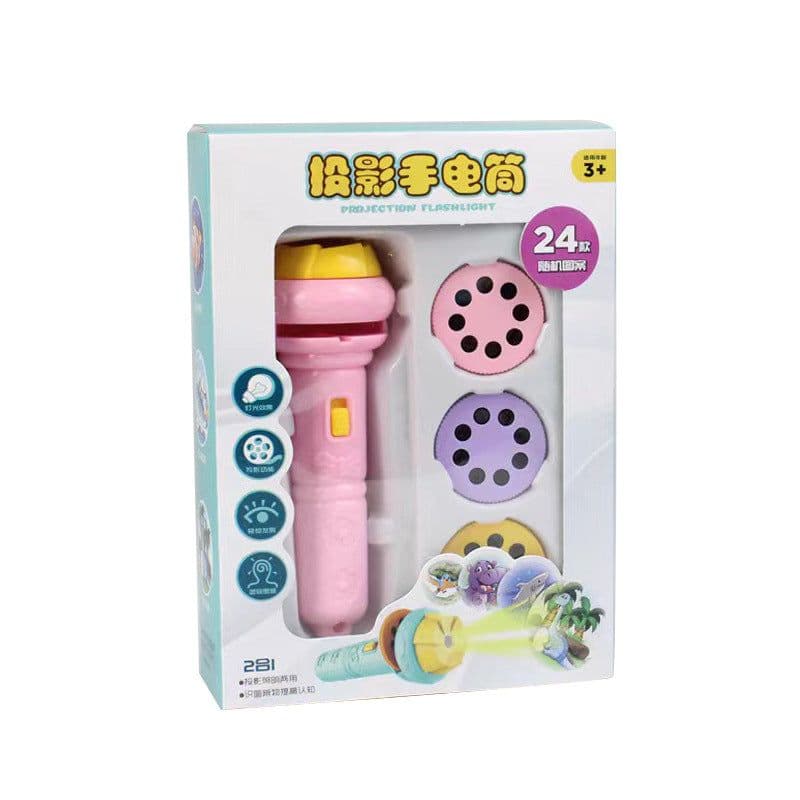 image-Cartoon Children's Projection Flashlight - Glow Toy