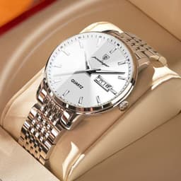 image-Poedagar P832 Men's Ultra-Thin Quartz Watch 6mm Waterproof 50m