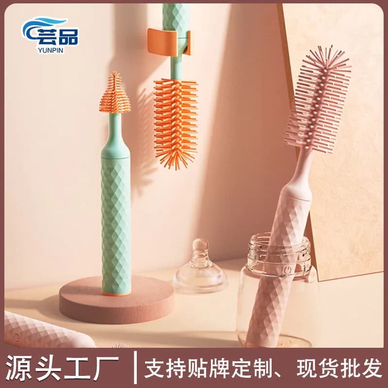 image-Silicone Bottle Brush Set - Long Handle