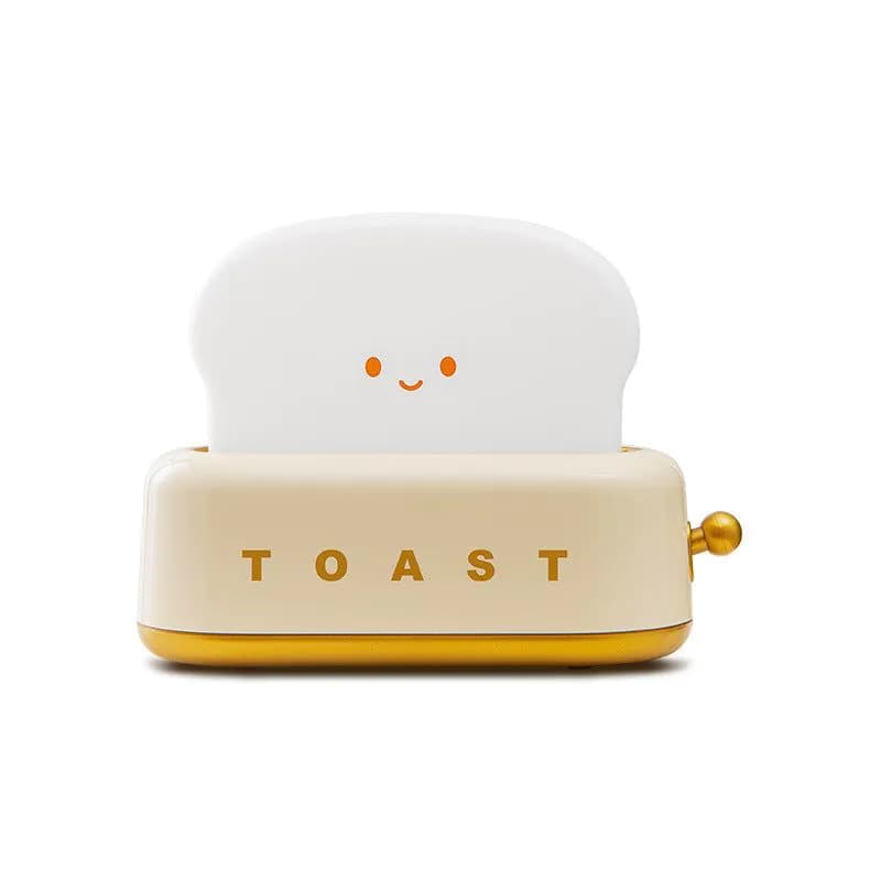 image-Toaster Night Light LED Lamp - Yellow Battery Powered