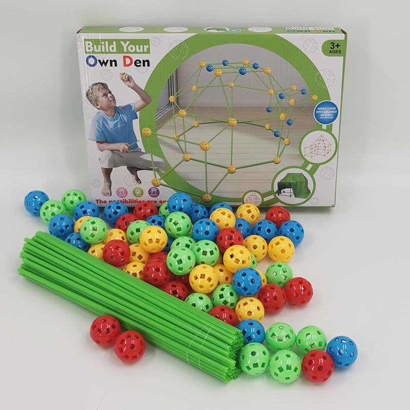 image-DIY Bead Tent House Building Blocks Toy
