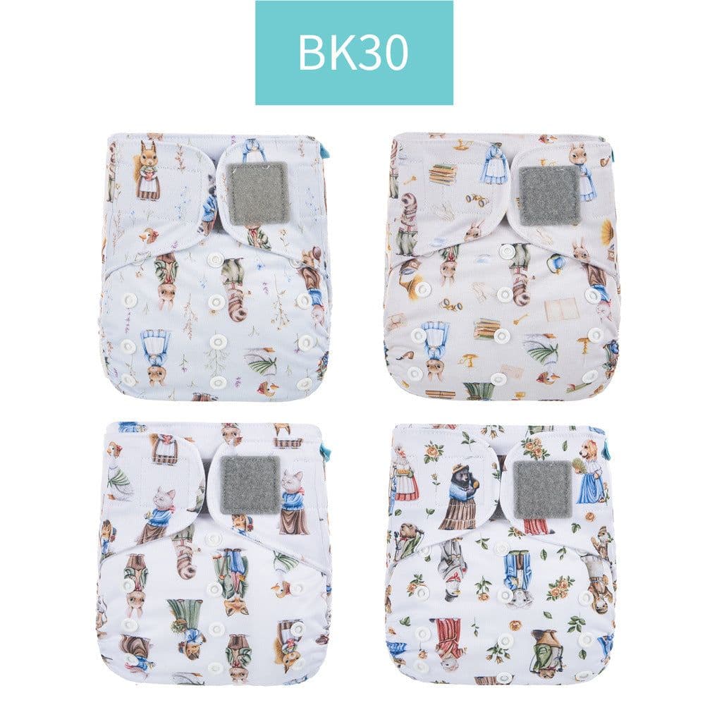 image-Happyflute 4-Pack Washable Training Pants - Waterproof Diapers for Infants 1-3 Years Old