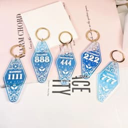image-Acrylic Diamond Keychain - Color Changing Laser Pendant