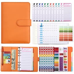 image-Macaron A6 Leather Notebook Budget Planner