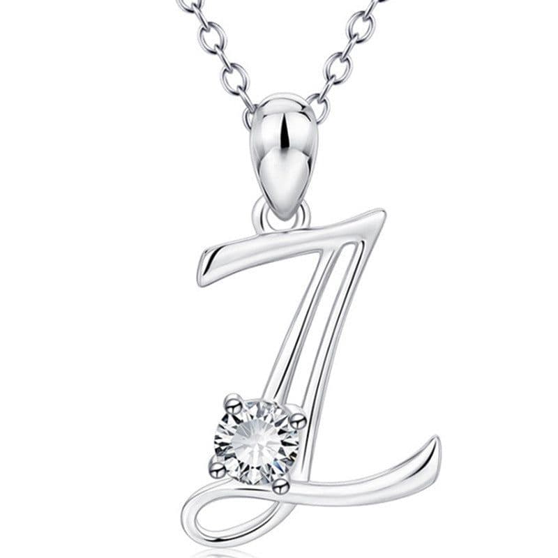 image-Baoshina Alphabet Diamond Pendant Necklace 26 Letters Jewelry Crossborder Supply