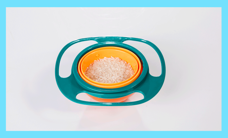image-Flying Saucer Balance Bowl 360° Rotation Non-spill Baby Bowl