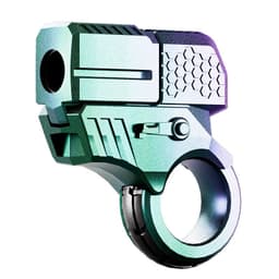 image-Mini 3D Decompression Ring Pistol Toy - Electroplated Silver-JJ001