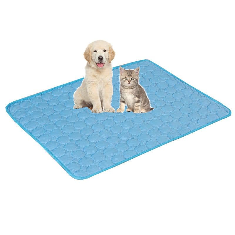 image-Pet Cooling Silk Mat for Cats & Dogs - Summer Cool Nest