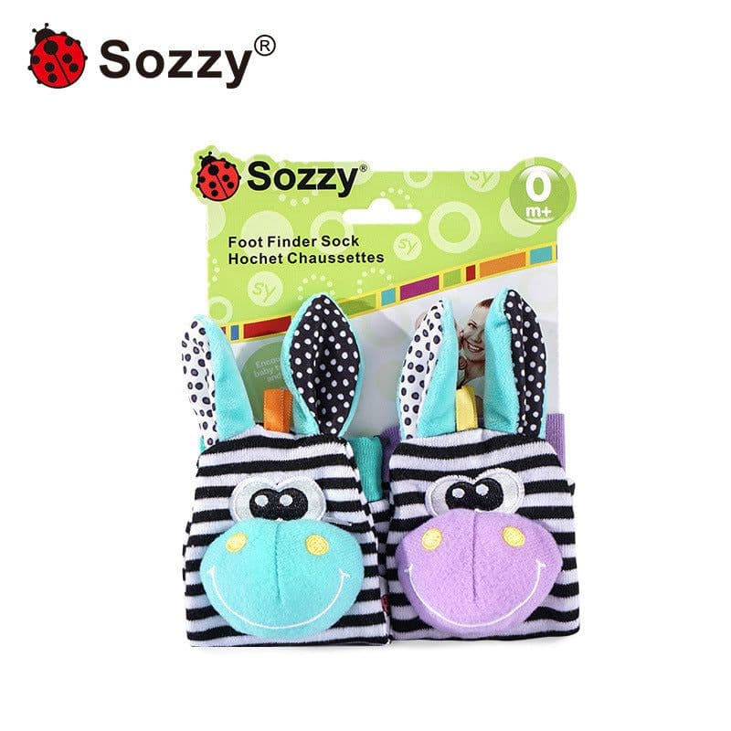 image-Sozzy Baby Rattle Socks Wrist Strap 0-1Y