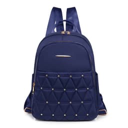 image-Large Capacity Women's Oxford Cloth Rhombus Backpack - Black