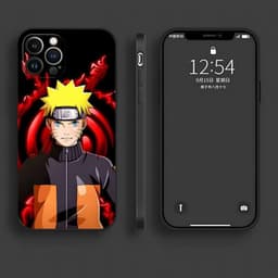 image-iPhone 15 Naruto Cartoon Phone Case - TPU Anti-fall - Black