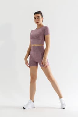 image-High-Waist Yoga Pants - Claret, L, Breathable, Short Sleeve