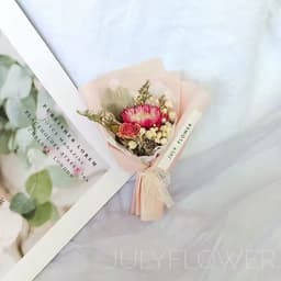 image-Mini Dried Roses Bouquet - Valentine's DIY Decorations 5"