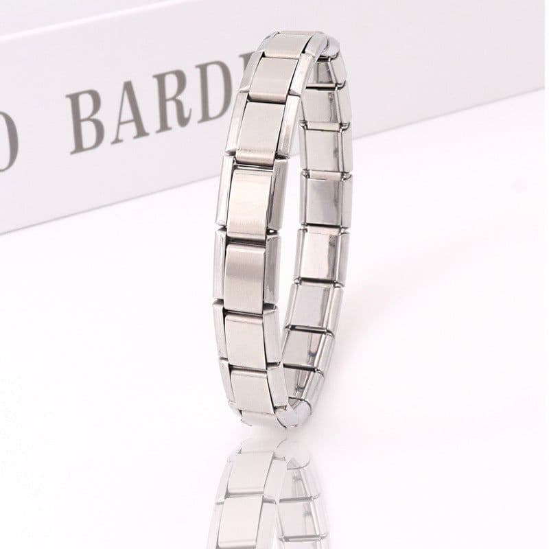image-Stainless Steel Bracelet - Silver Detachable Unisex