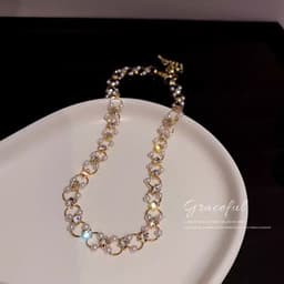 image-High-end French Pearl Zircon Necklace Red - Alloy Jewelry