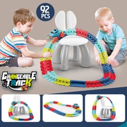 image-Soft rubber track roller coaster gravity-free track car cross-border e-commerce electric variety diy small train children's toys