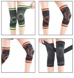 image-Basketball Knee Pads - Black Orange Pressurized Adult