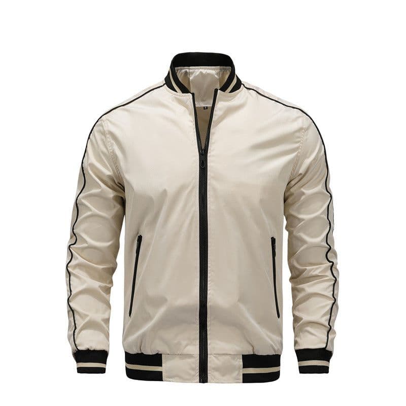 image-Men's new US size large size cross-border loose-fitting fashion jacket autumn and winter casual trend jacket solid color logo can be