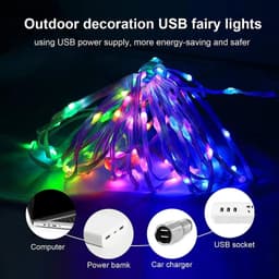 image-FX RGB Camping LED Light String - Bluetooth App Control, 100 LED, IP68