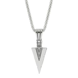 image-Cross-border European and American personality triangle spearhead men's necklace retro arrow necklace pendant jewelry accessories