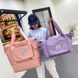 image-Yoga Gym Bag - Purple Oxford Cloth 36-55L Wet/Dry
