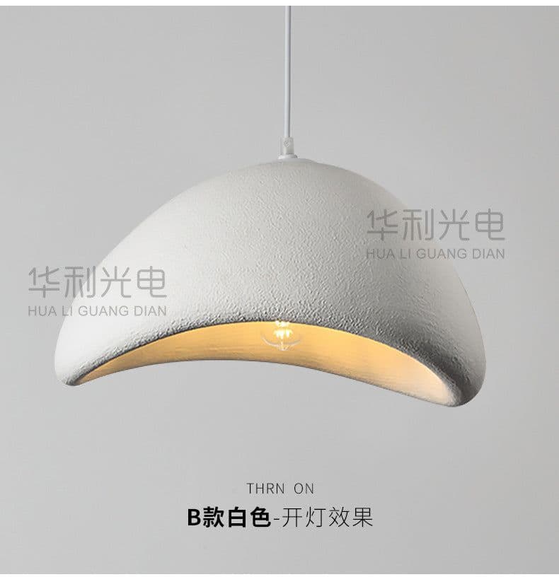 image-Wabi-Sabi Resin Chandelier - Cream - 3-Color Dimmable LED - 1500mm