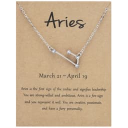 image-Yulu 12-Constellation Diamond Necklace Alloy Clavicle Chain - Brown