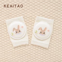 image-Cute baby knee pads for boys and girls crawling protective gear baby toddler anti-fall pure white sponge elbow pads summer thin
