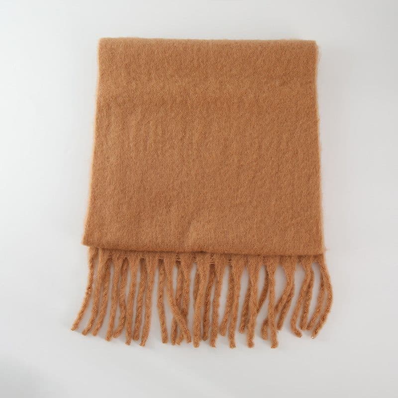 image-GINES LILY 28-Color Cashmere Scarf - Army Green, 43x225cm Warm
