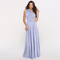 image-Cross-border European and American solid color and various ways to wear sexy strappy red dress long skirt dress bridesmaid dress