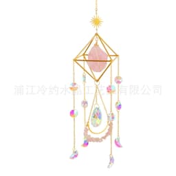 image-Natural raw stone amethyst powder crystal decoration air plant stand AB colorful lighting ball gardening crafts living room ornaments
