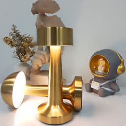 image-Nordic LED Metal Desk Lamp - Rose Gold