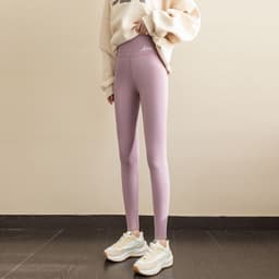image-Women's Velvet Fleece Leggings - Dark Coffee XL Warm
